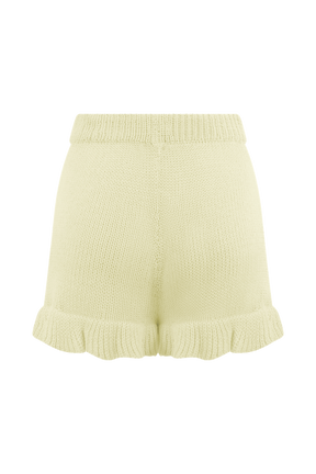 Eleanor Knit Frill Shorts - White