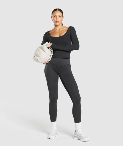 Gymshark Elevate Long Sleeve Top - Black