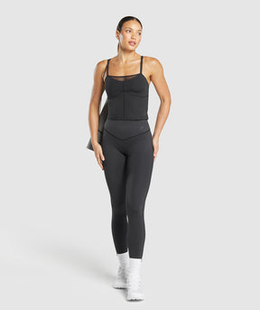 Gymshark Elevate Mesh Tank With Shelf - Black