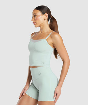 Gymshark Elevate Mesh Tank With Shelf - Morning Blue