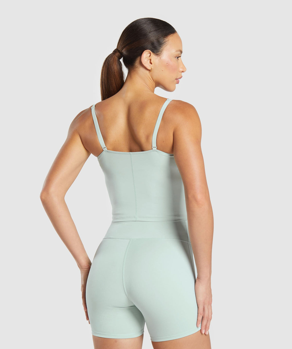Gymshark Elevate Mesh Tank With Shelf - Morning Blue