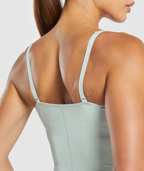 Gymshark Elevate Mesh Tank With Shelf - Morning Blue