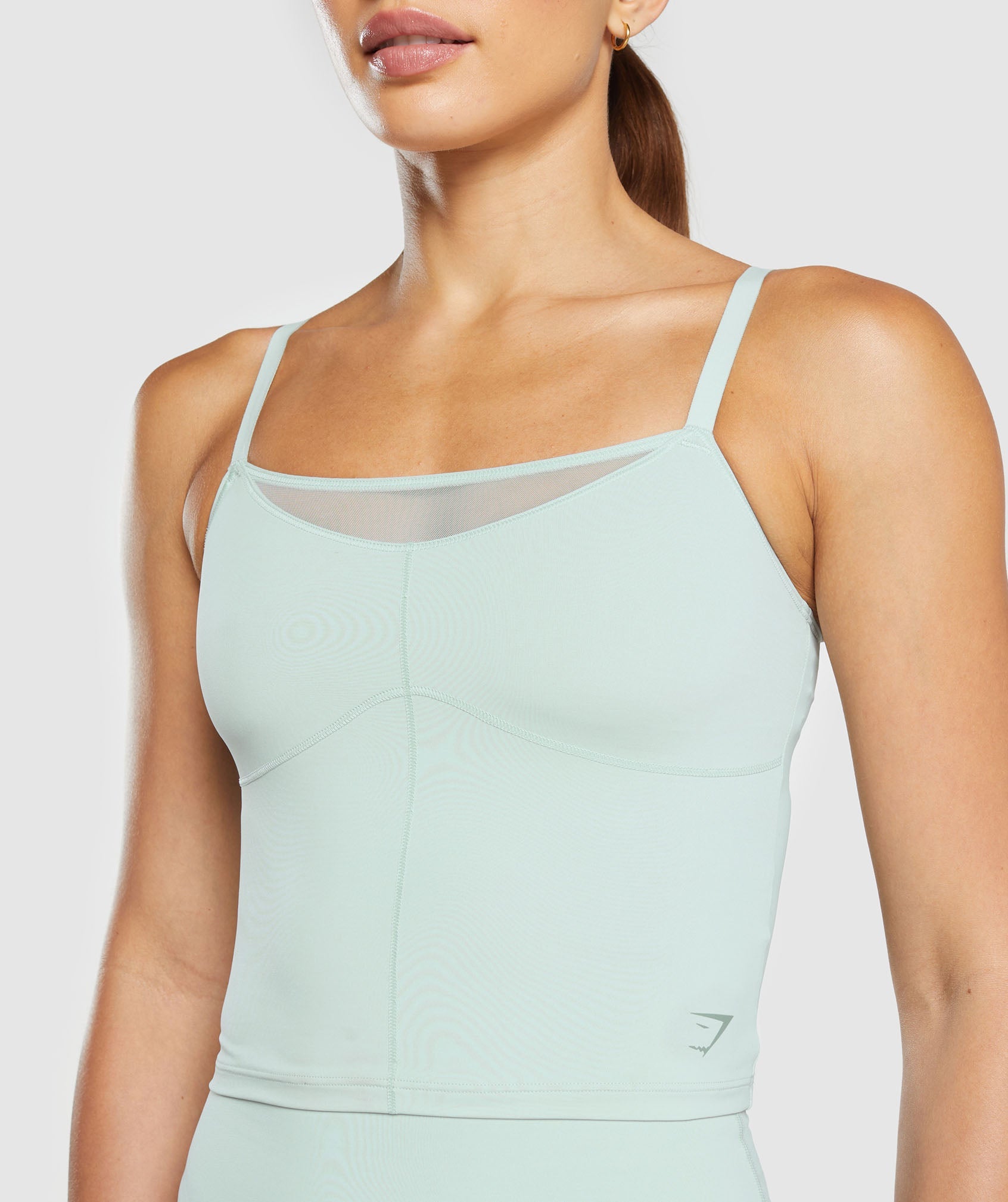 Gymshark Elevate Mesh Tank With Shelf - Morning Blue