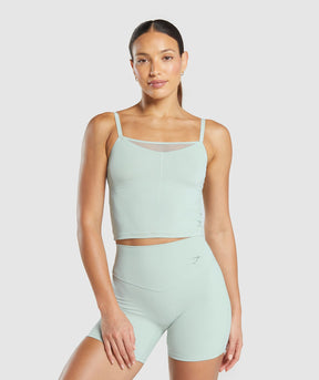 Gymshark Elevate Mesh Tank With Shelf - Morning Blue