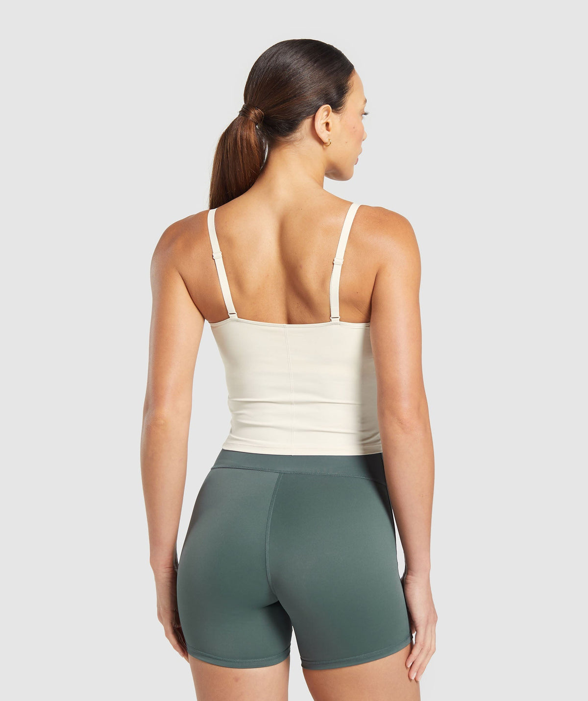 Gymshark Elevate Mesh Tank With Shelf - Oat White