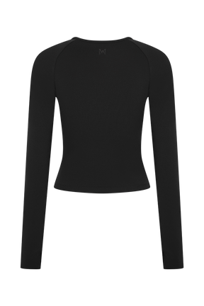 Eliana Long Sleeve Active Top - Black