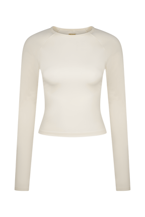 Eliana Long Sleeve Active Top - Ivory