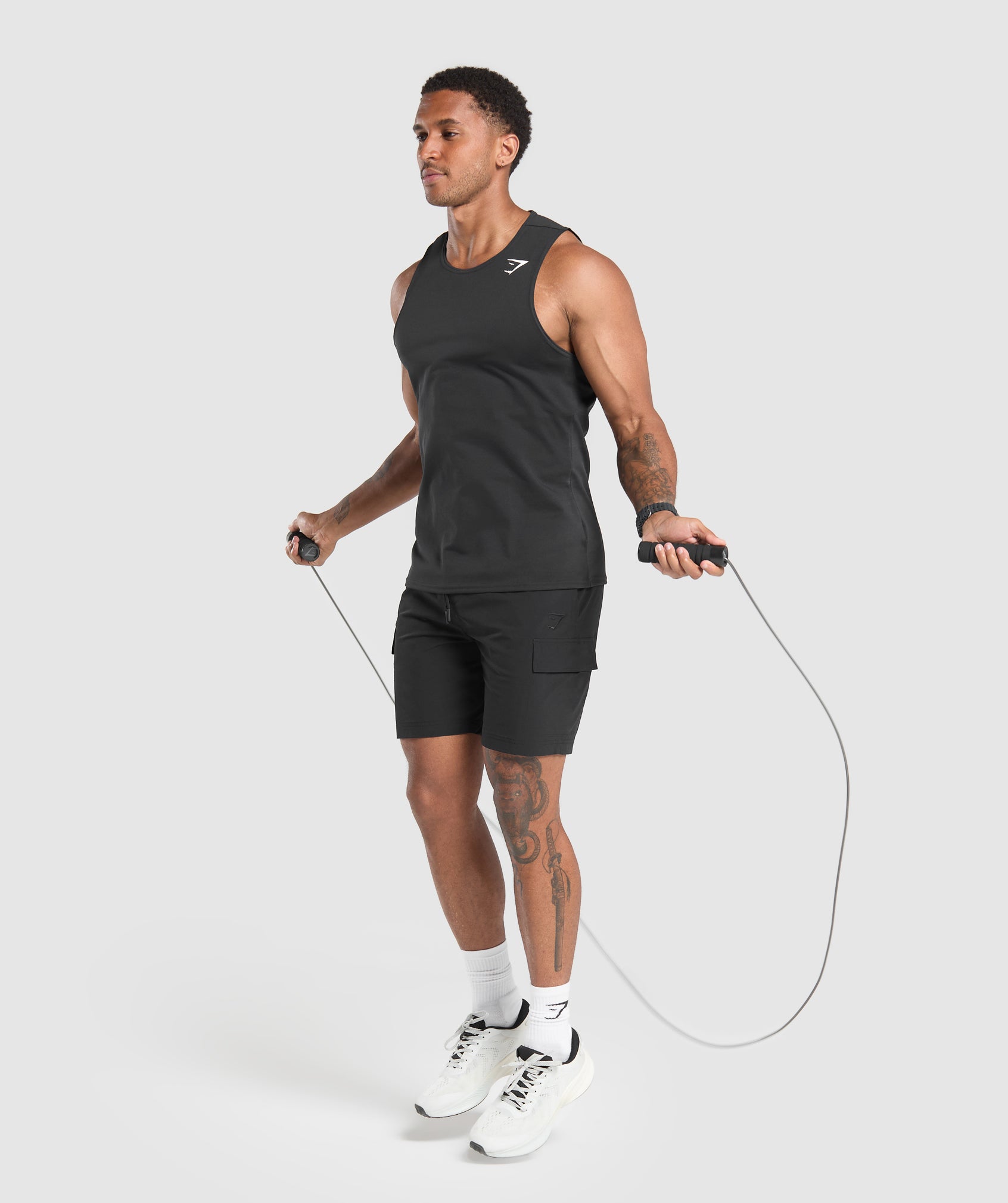 Gymshark Stretch Woven Cargo Shorts - Black