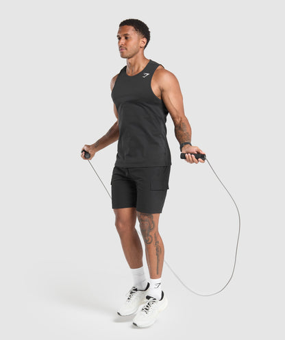 Gymshark Stretch Woven Cargo Shorts - Black