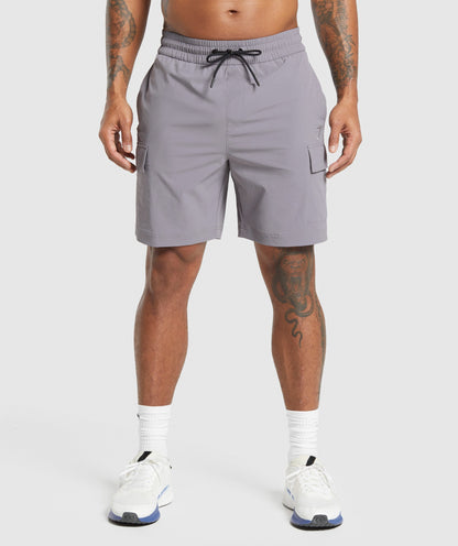 Gymshark Stretch Woven Cargo Shorts - Medium Grey