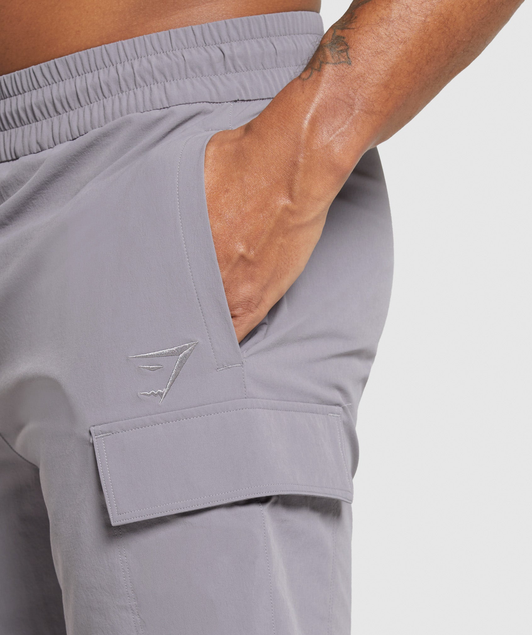 Gymshark Stretch Woven Cargo Shorts - Medium Grey