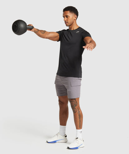 Gymshark Stretch Woven Cargo Shorts - Medium Grey