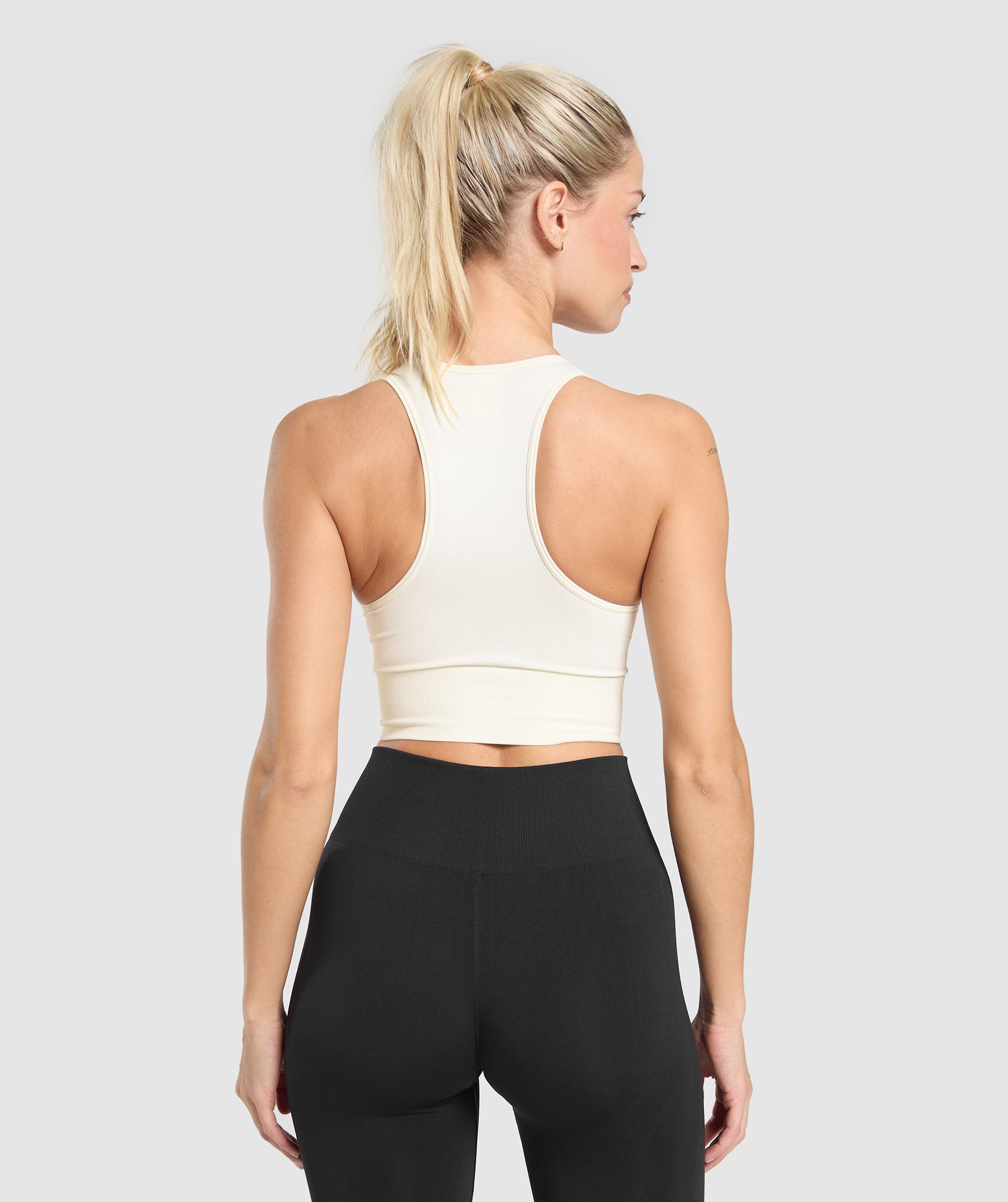 Gymshark Everyday Seamless Crop Tank - Soft White