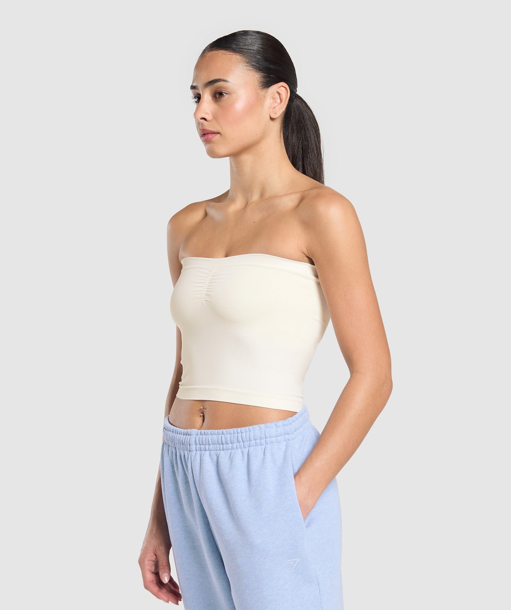 Gymshark Everyday Seamless Midi Tube Top - Soft White