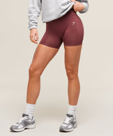 Gymshark Everyday Seamless Shorts - Burgundy Brown