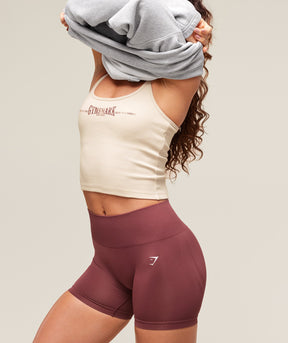 Gymshark Everyday Seamless Shorts - Burgundy Brown
