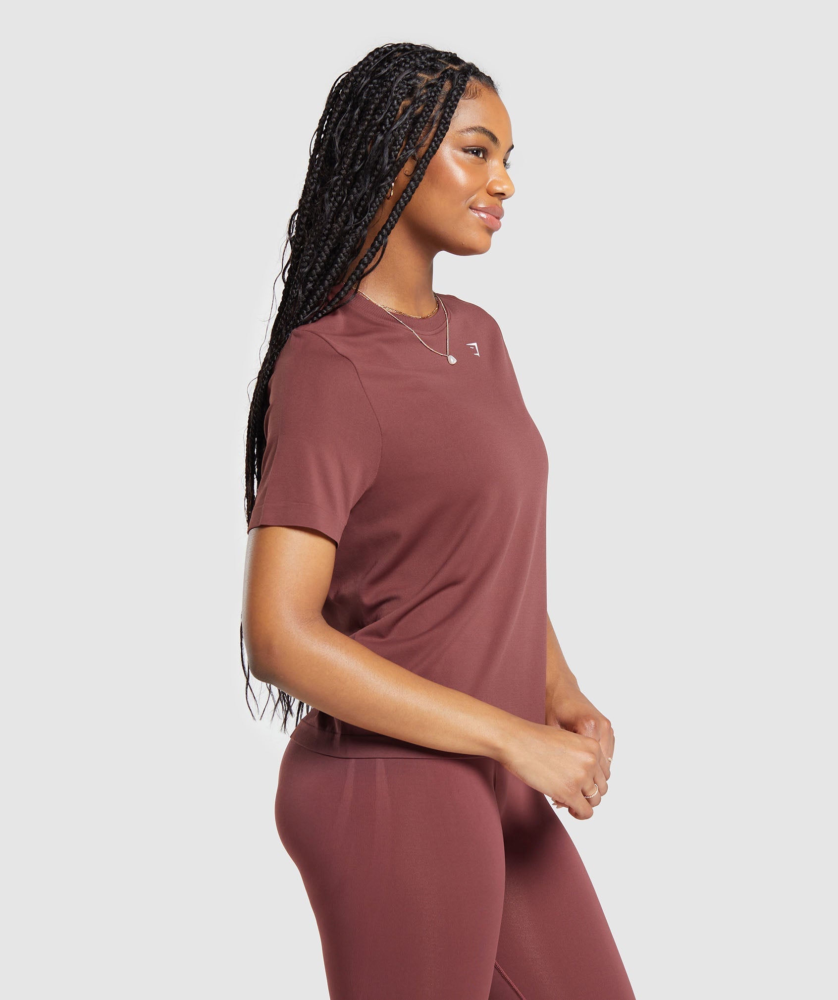 Gymshark Everyday Seamless T-Shirt - Burgundy Brown
