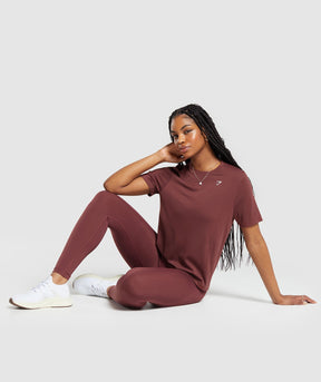Gymshark Everyday Seamless T-Shirt - Burgundy Brown