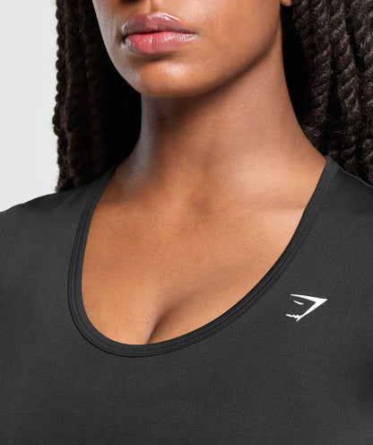 Gymshark Everyday Seamless Tight Fit Crew Neck Tee - Black