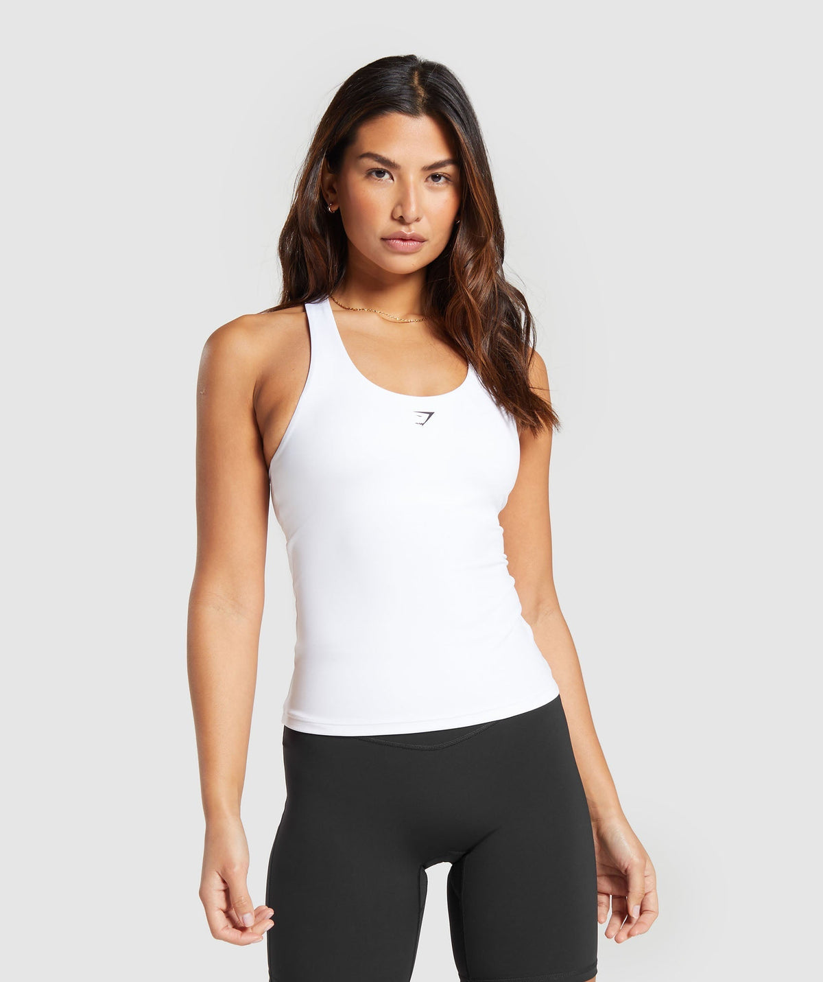 Gymshark Everyday Racer Back Tank With Shelf - White