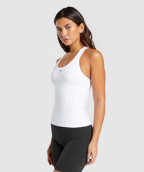 Gymshark Everyday Racer Back Tank With Shelf - White
