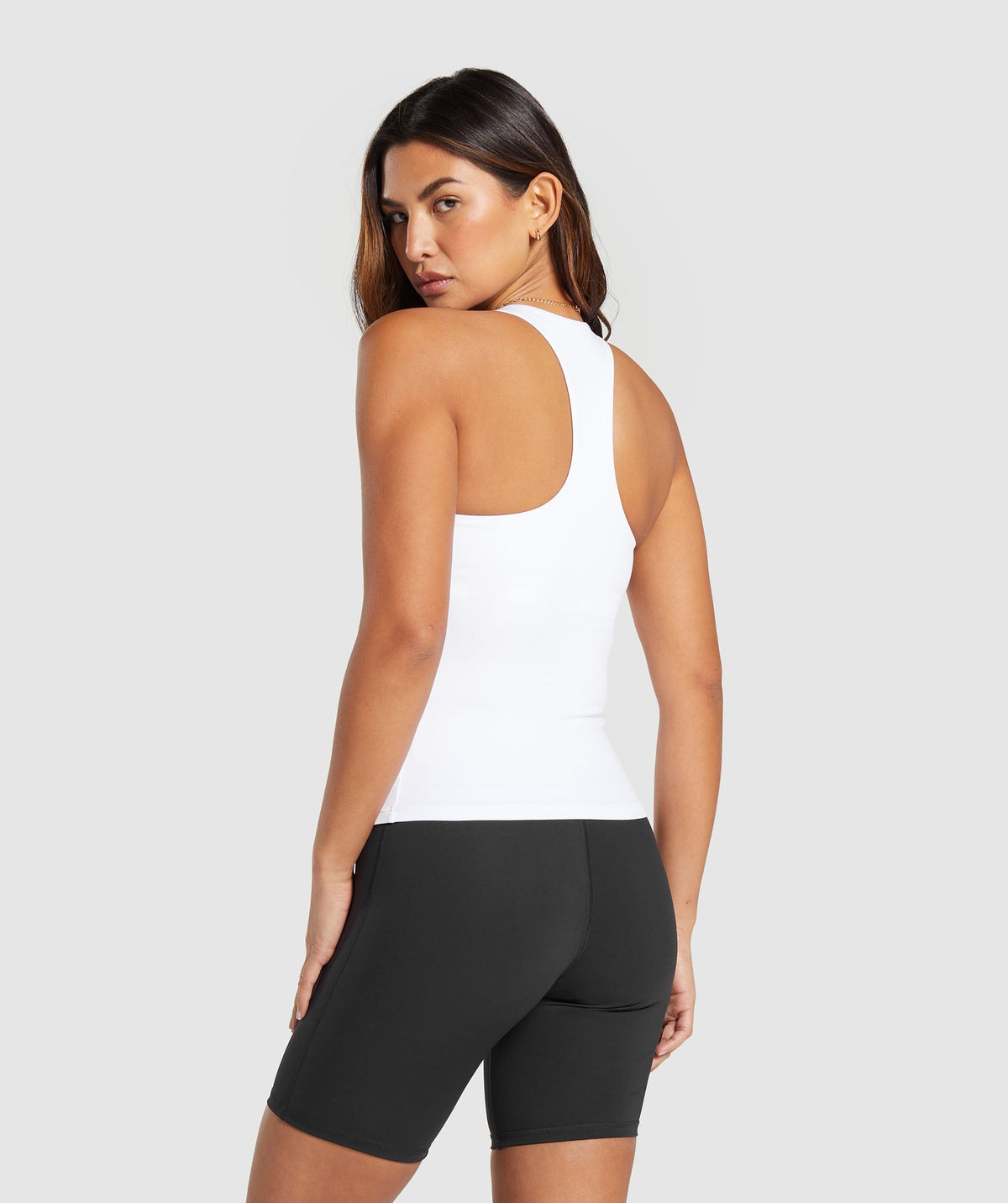 Gymshark Everyday Racer Back Tank With Shelf - White