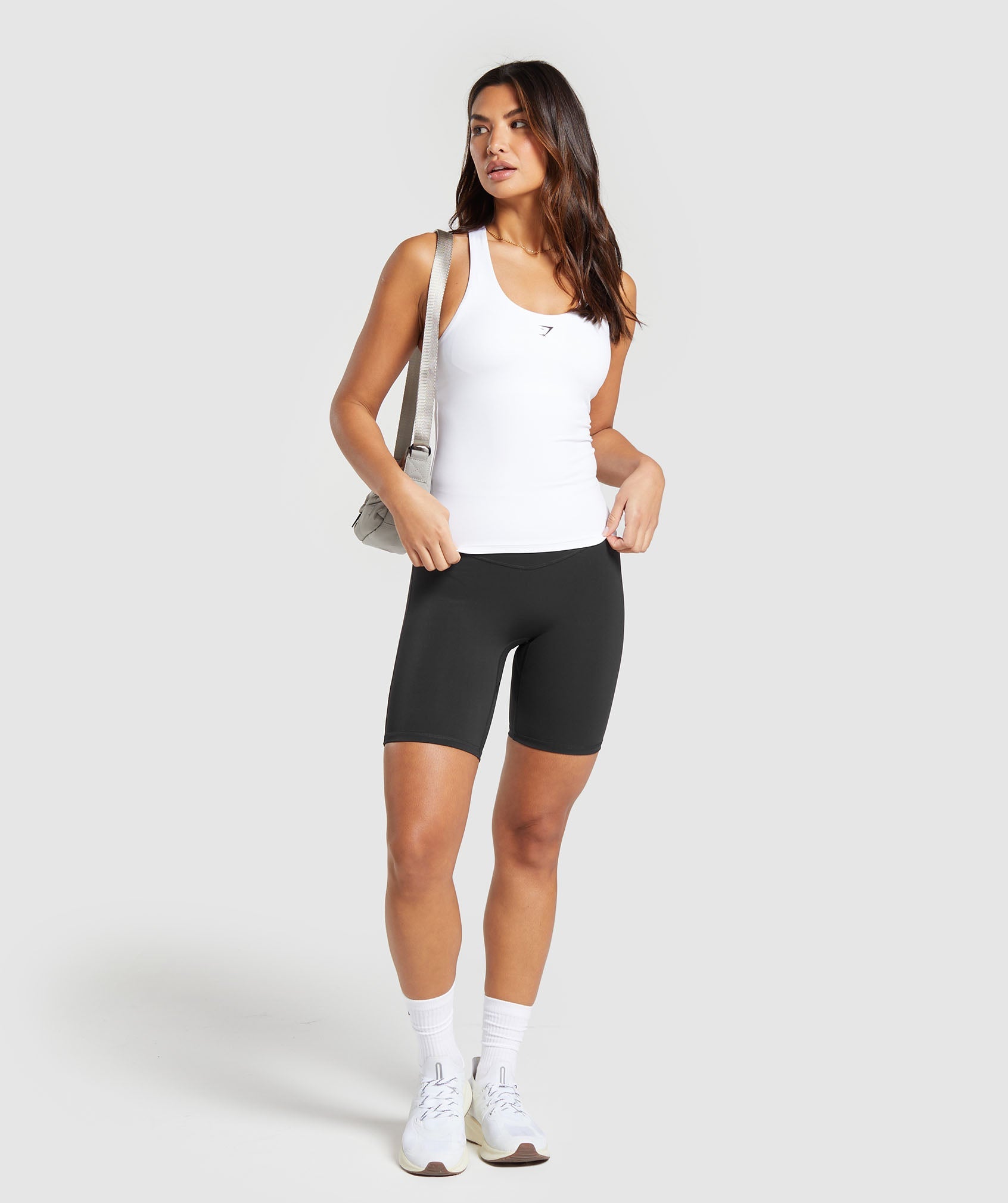 Gymshark Everyday Racer Back Tank With Shelf - White