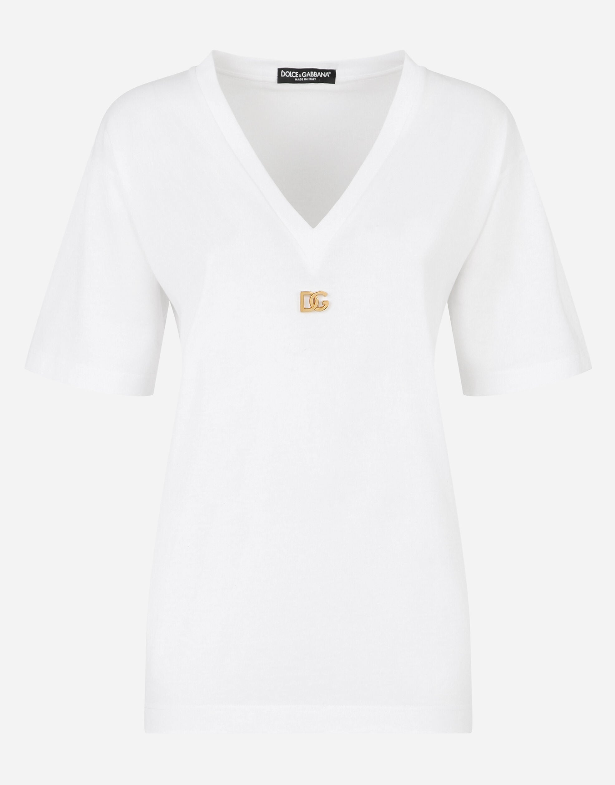 Oversized short-sleeved jersey t-shirt with DG logo