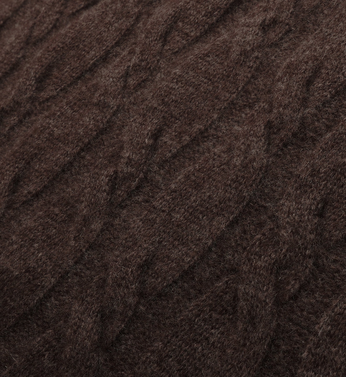Faubourg Cableknit Wool Cashmere Zip Hoodie - Chocolate/Cream