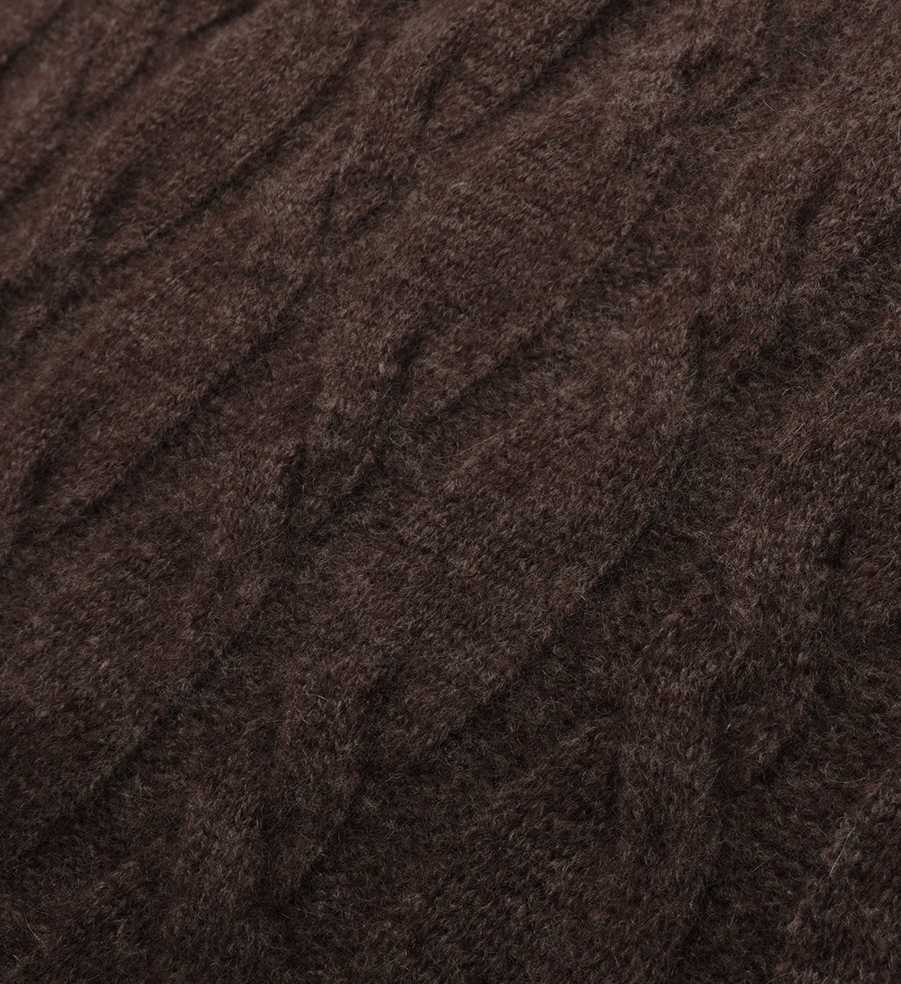 Faubourg Cableknit Wool Cashmere Zip Hoodie - Chocolate/Cream