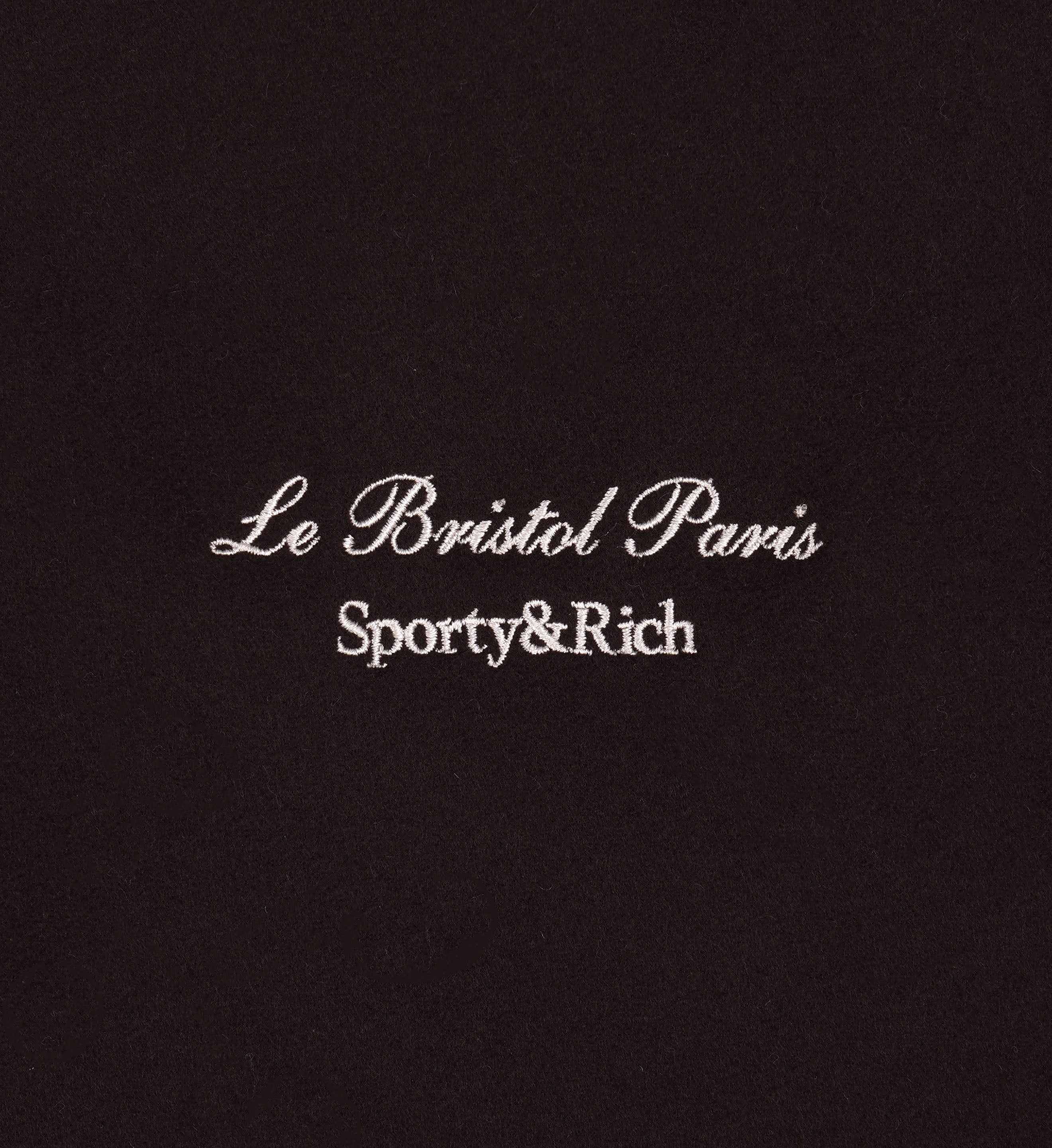 Faubourg Wool Varsity Jacket - Chocolate/Cream