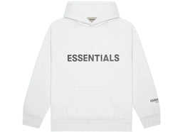 Fear Of God Essentials 3D Silicon Applique SS20 Hoodie White