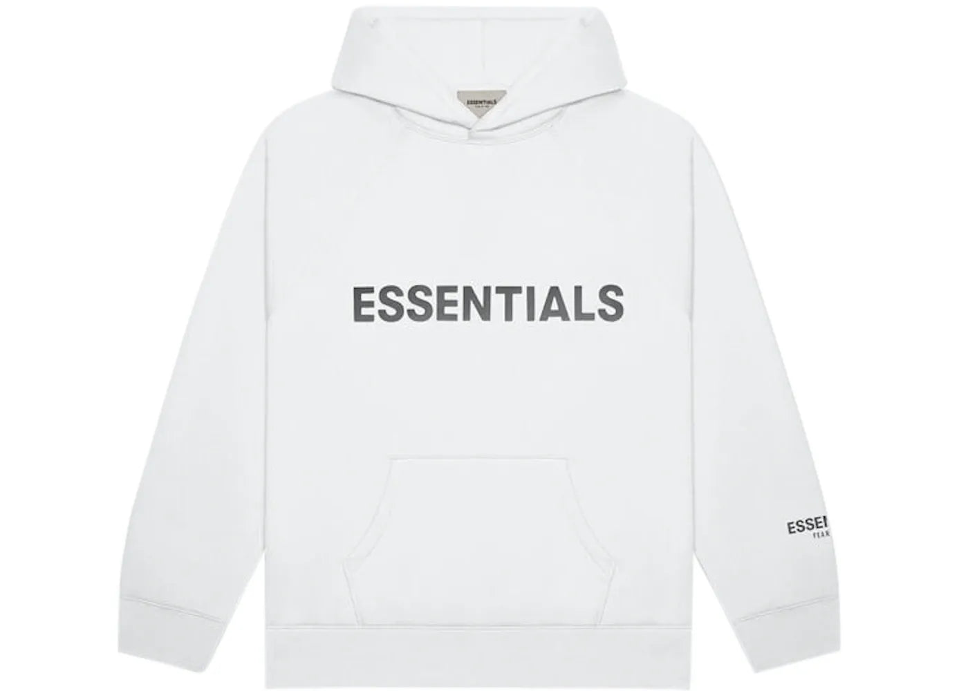 Fear Of God Essentials 3D Silicon Applique SS20 Hoodie White