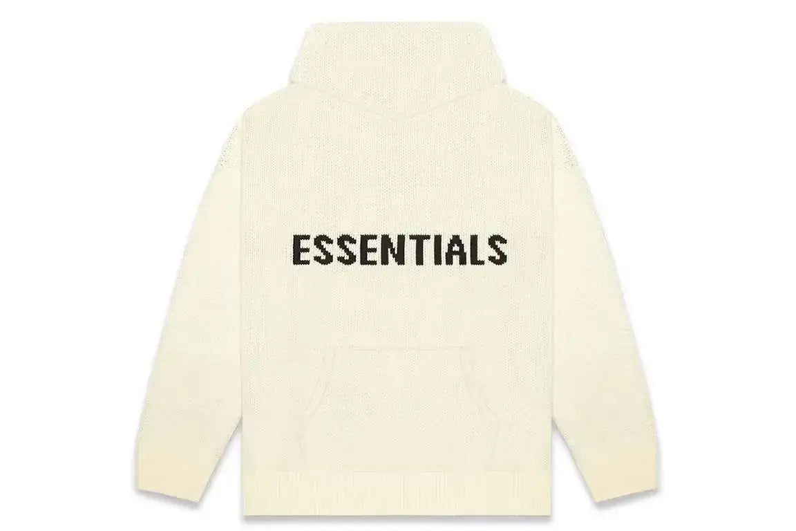 Essentials Essentials Knit Hoodie Cream - Size: XS Hoodies | Shop From The Mirage