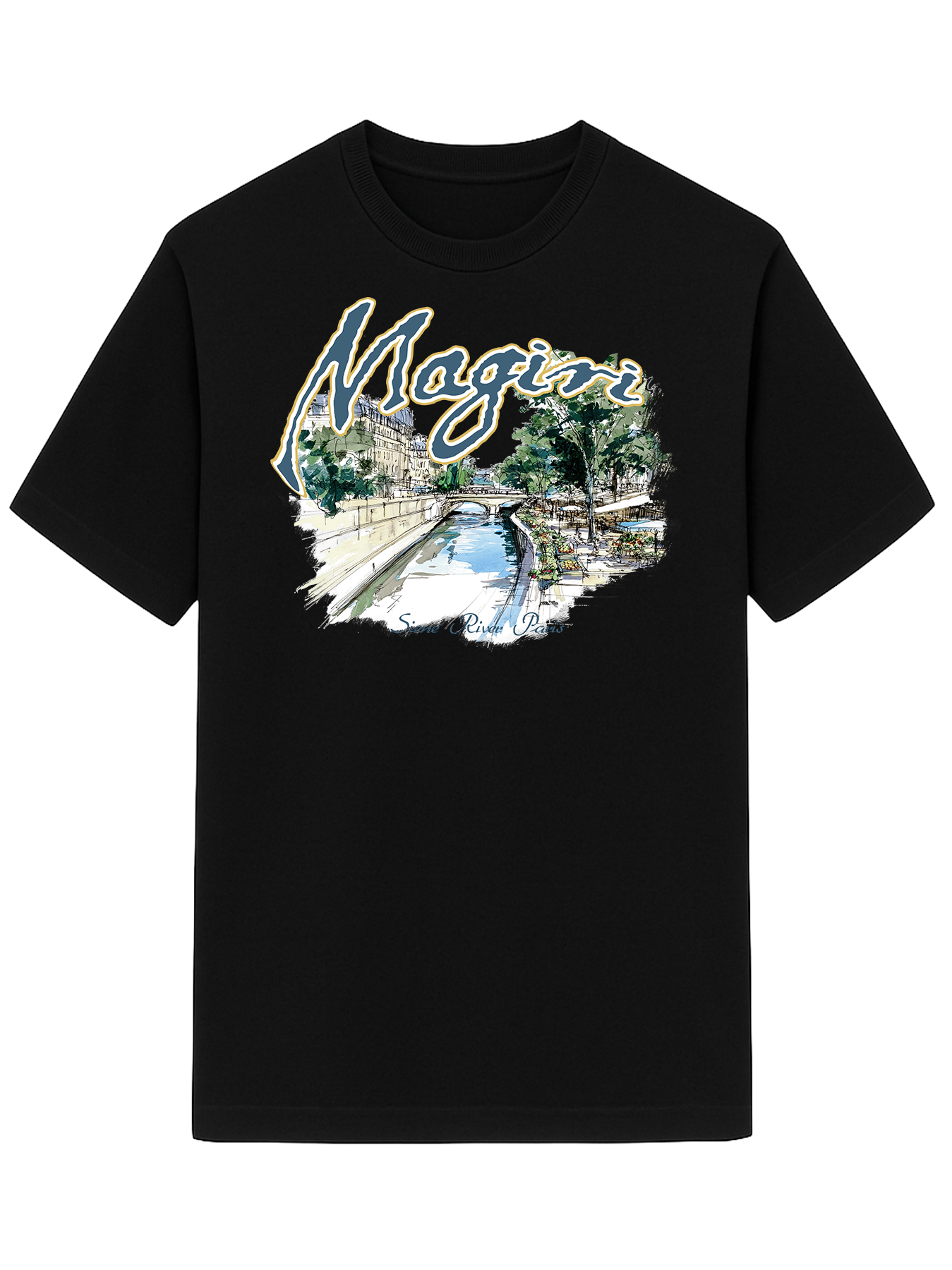 Magiri Seine River Printed T-Shirt in Black