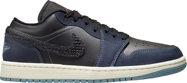 Nike AIR JORDAN 1 LOW SE "BLACK DARK OBSIDIAN" - Size: UK 6 Sneakers | Shop From The Mirage