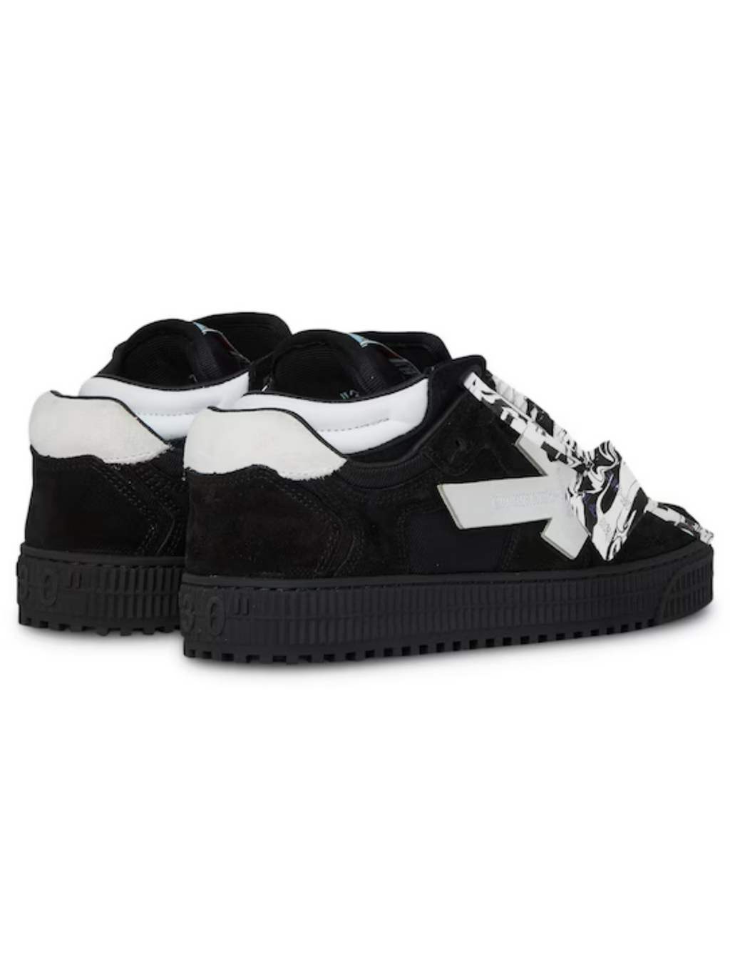Off White OFF-WHITE FLOATING ARROW SUEDE SNEAKERS BLACK WHITE WOMENS - Size: UK 6 Sneakers | Shop From The Mirage