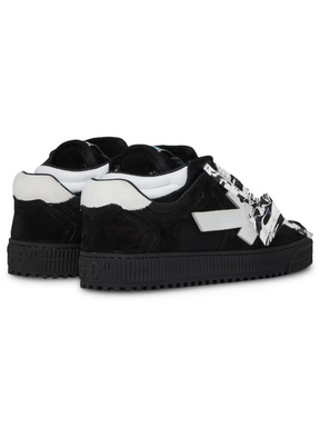 OFF-WHITE FLOATING ARROW SUEDE SNEAKERS BLACK WHITE WOMENS