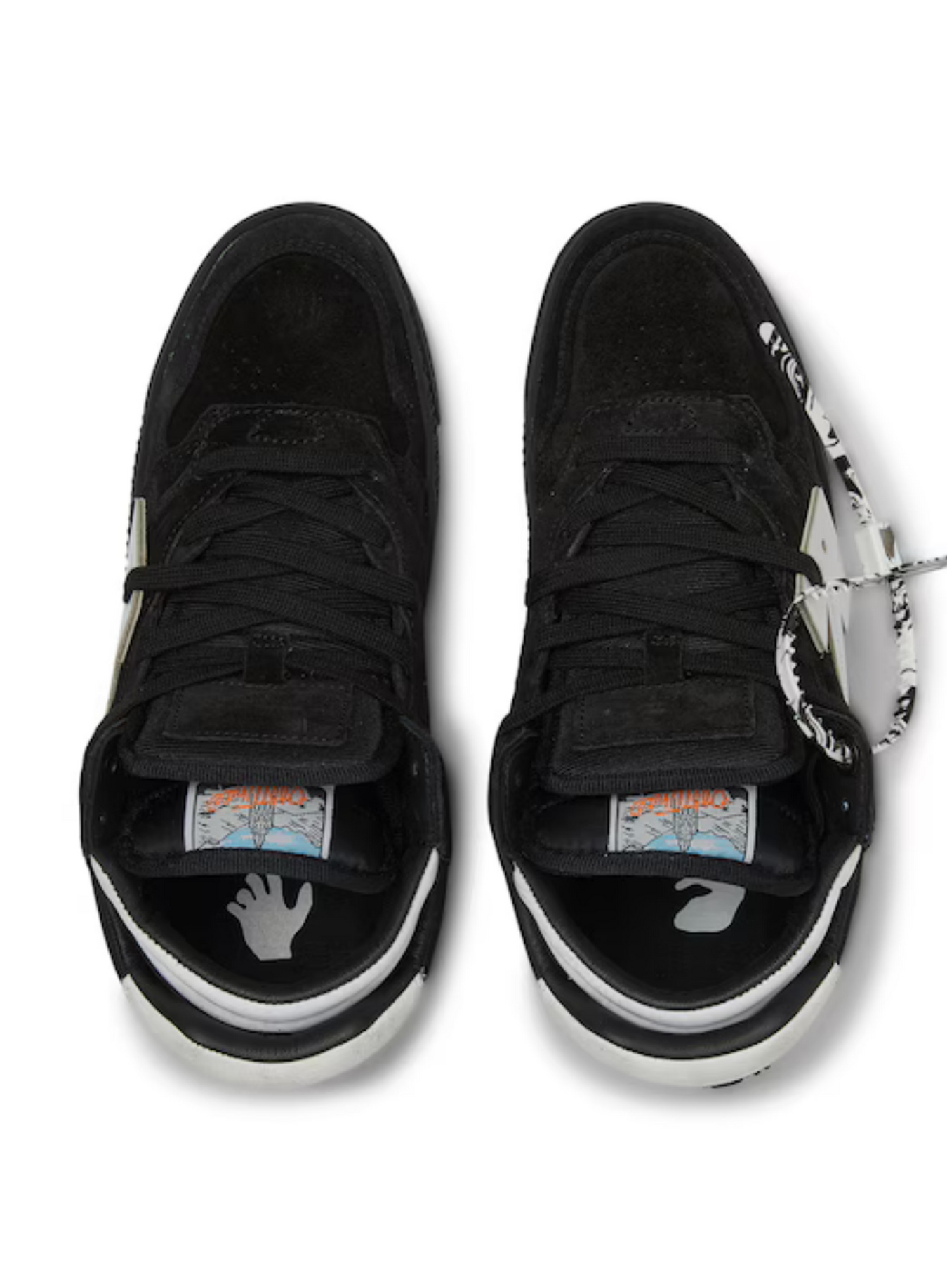 Off White OFF-WHITE FLOATING ARROW SUEDE SNEAKERS BLACK WHITE WOMENS - Size: UK 6 Sneakers | Shop From The Mirage
