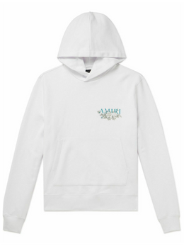 AMIRI FLORAL HOODIE WHITE