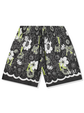 AMIRI FLOWER SWIM SHORTS BLACK GREEN