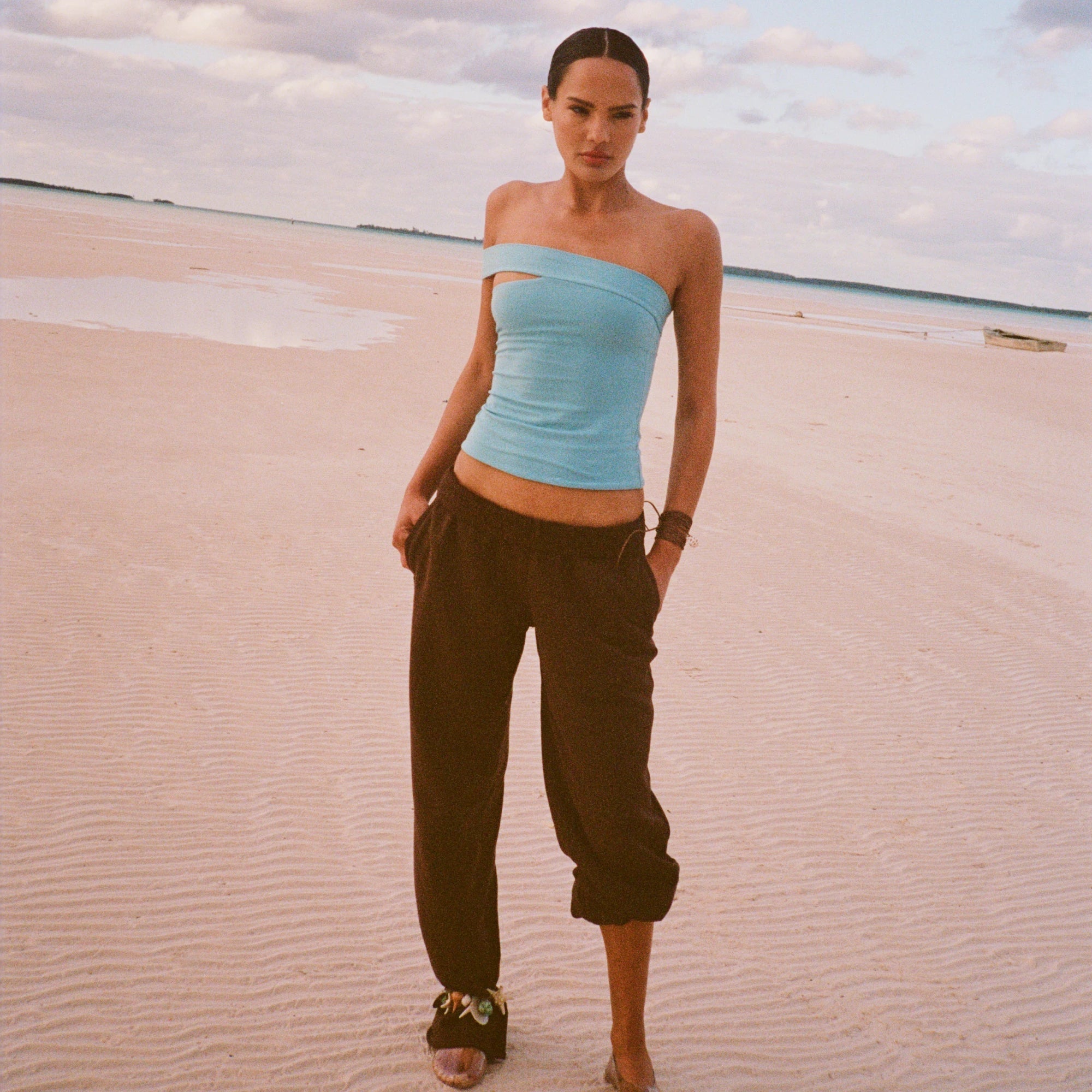 Cotton Jersey Asymmetrical Top