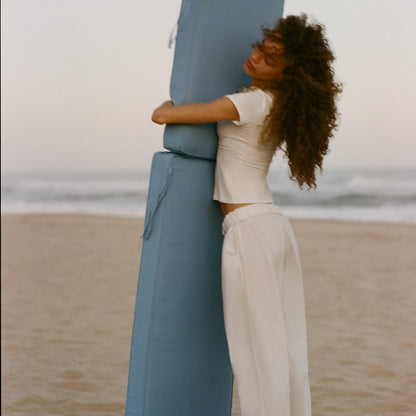 Woven Cotton Oversized Straight Leg Pant