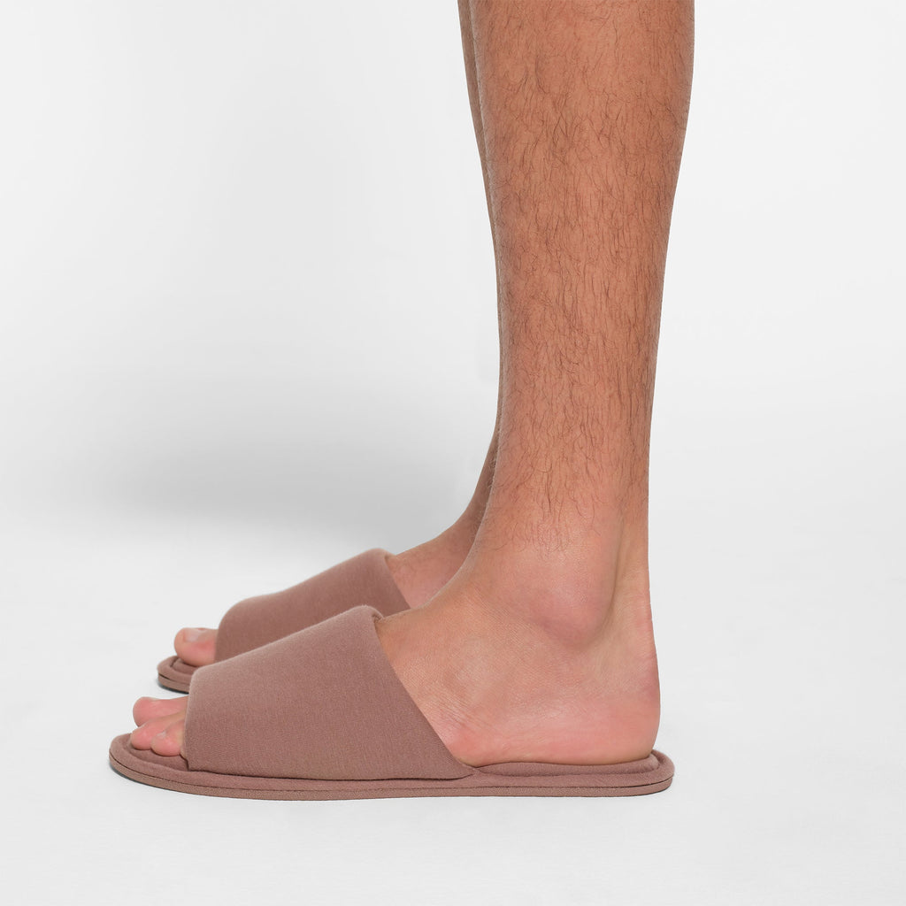 MENS COTTON SLIPPER | UMBER