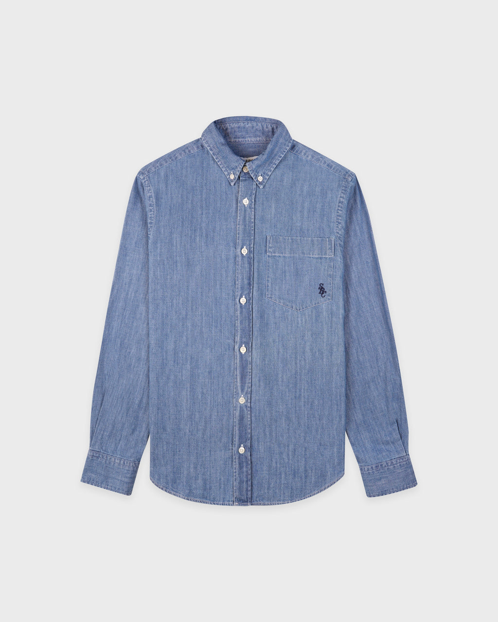 SRC Oversized Denim BD Shirt - Light Blue