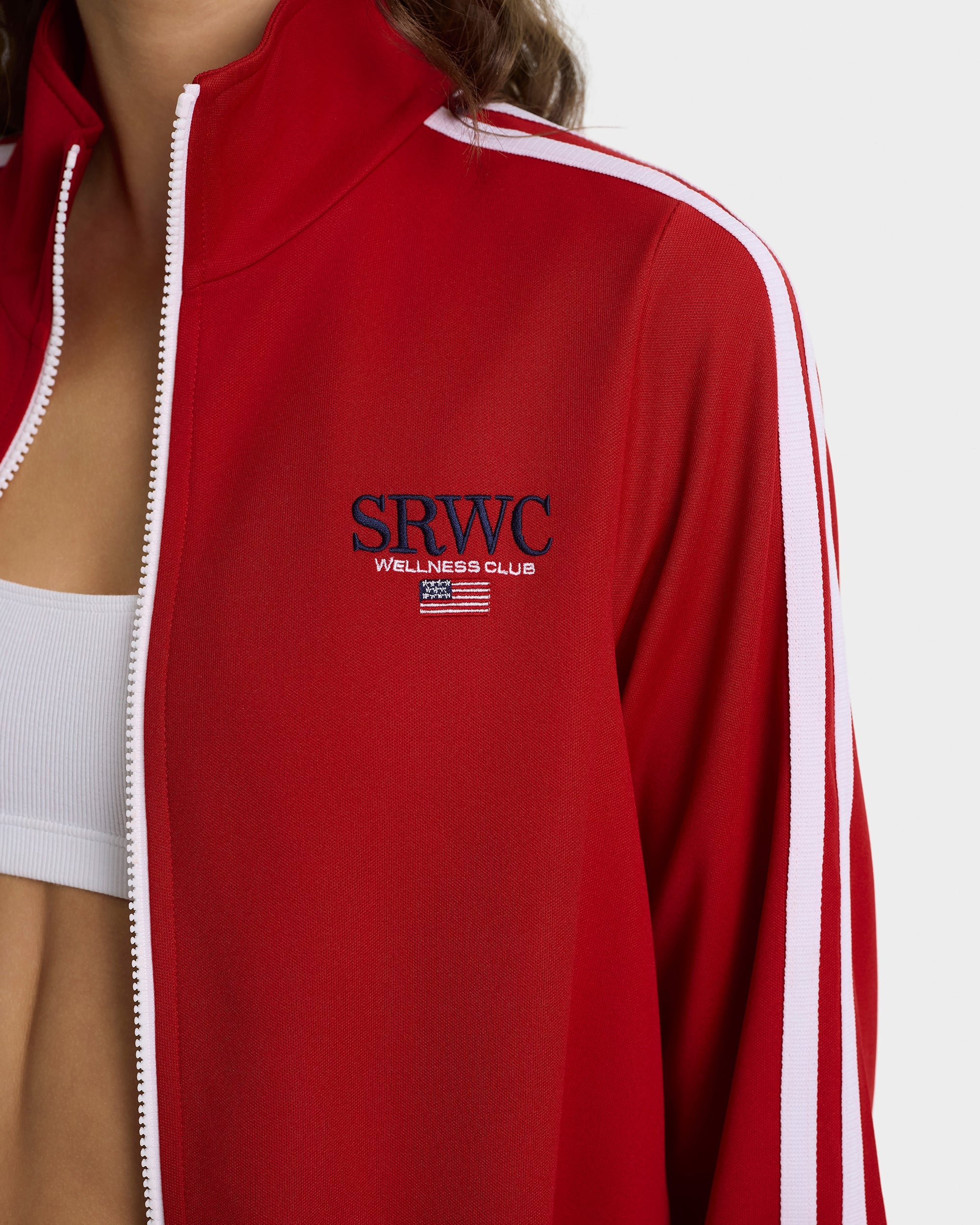 Nautical Elio Track Jacket - Ruby