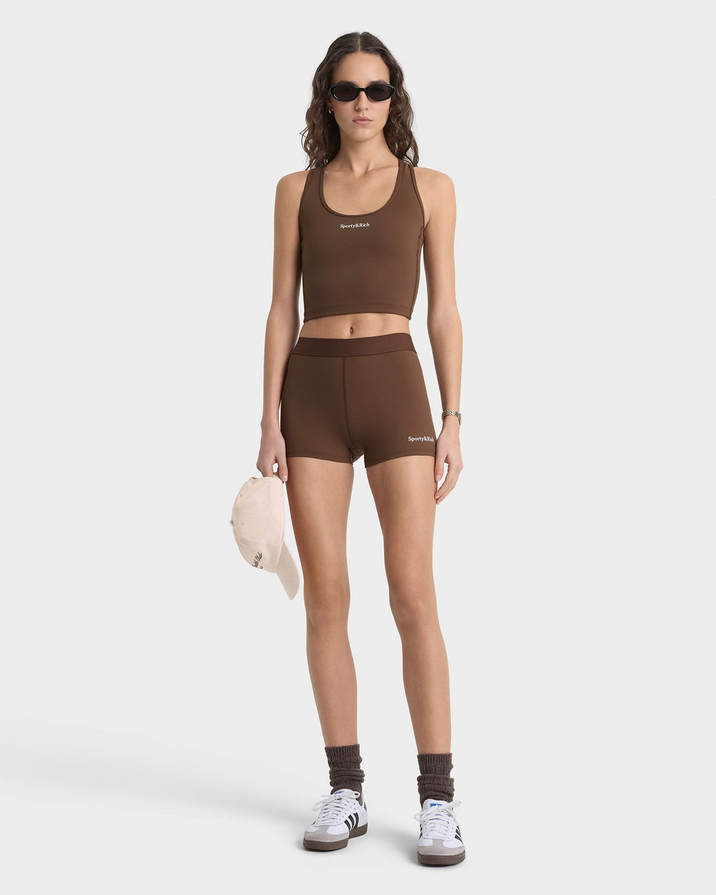 Serif Logo Active Short - Toffee/White