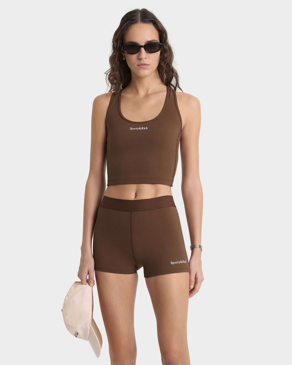 Serif Logo Active Short - Toffee/White