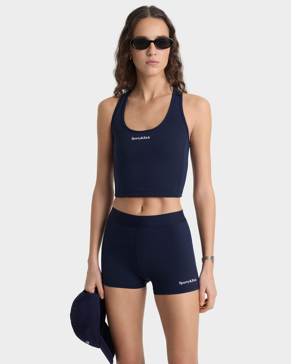 Serif Logo Active Short - Navy/White