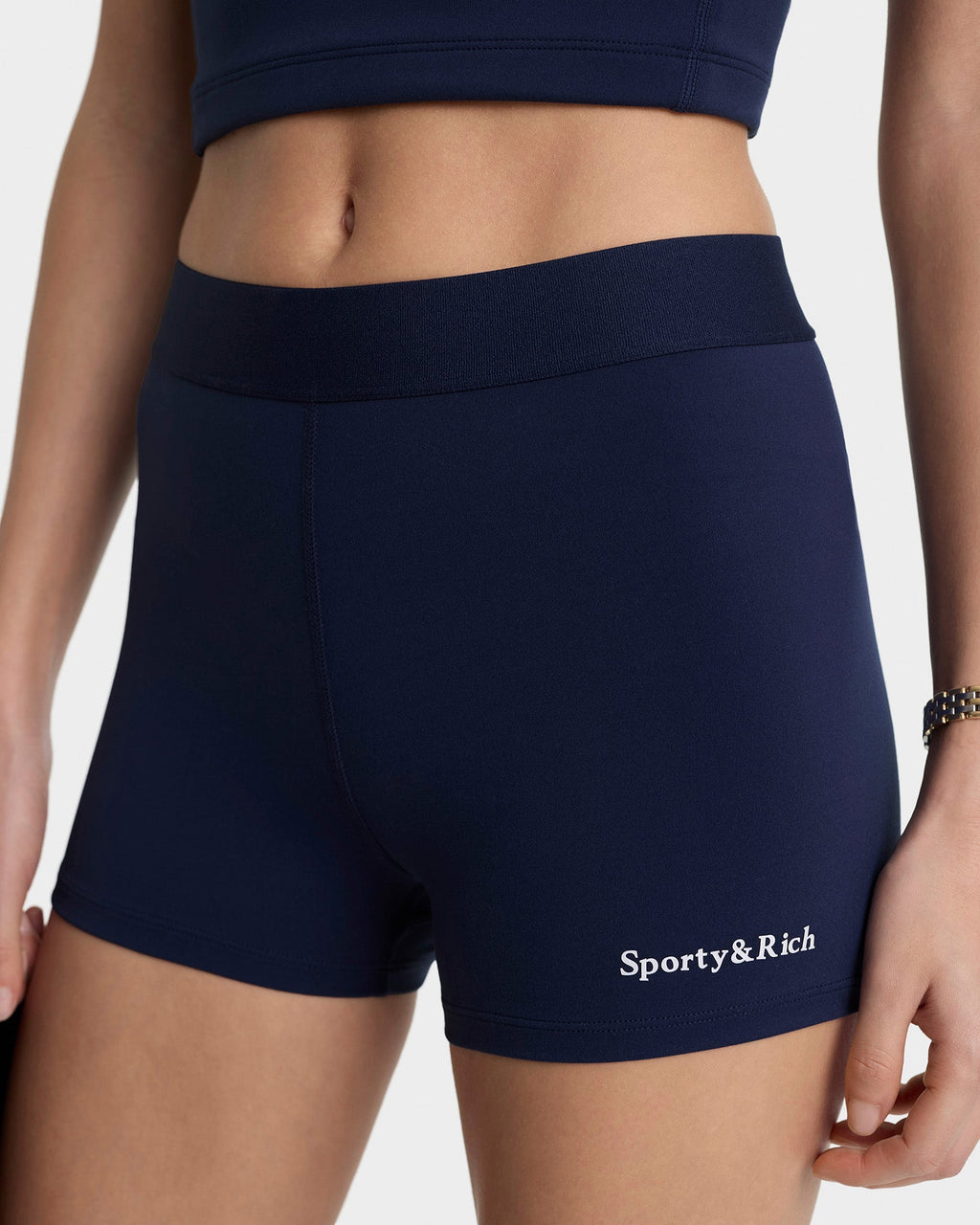 Serif Logo Active Short - Navy/White